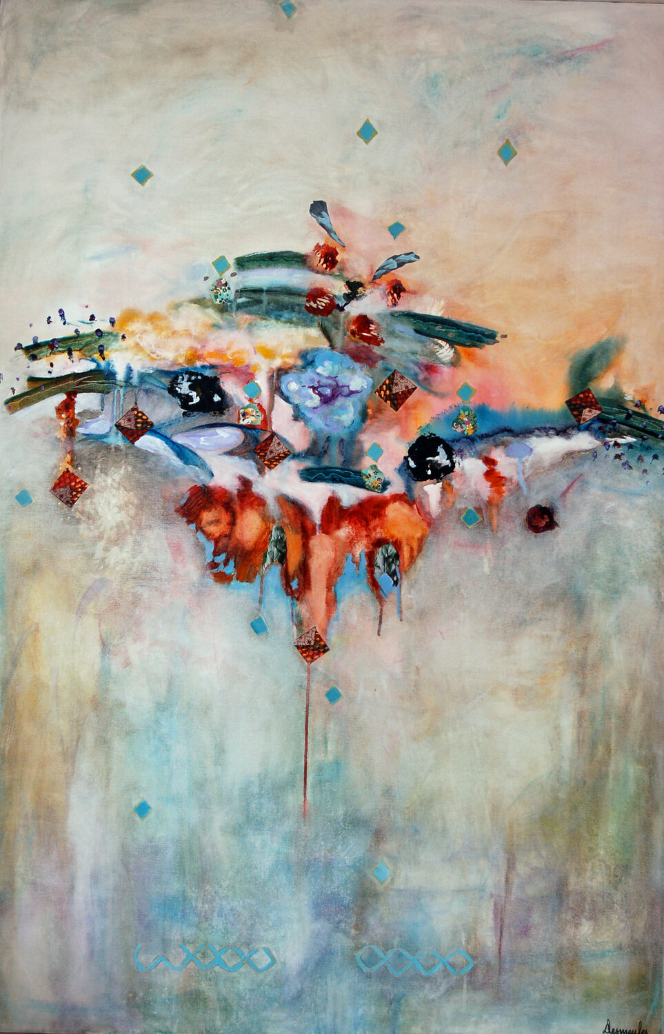 Les hélices Dominique Desmeules Original painting for sale