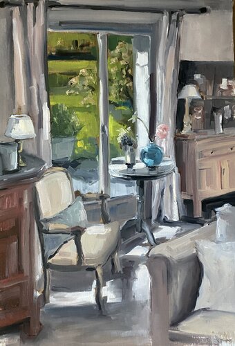 Salon côté jardin by Géraldine Morales, Painting for Sale on Select