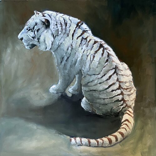 Tigre blanc by Géraldine Morales, Painting for Sale on Select