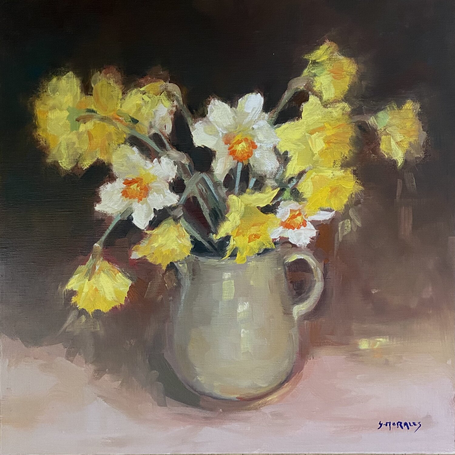 Narcisses Géraldine Morales Original painting for sale