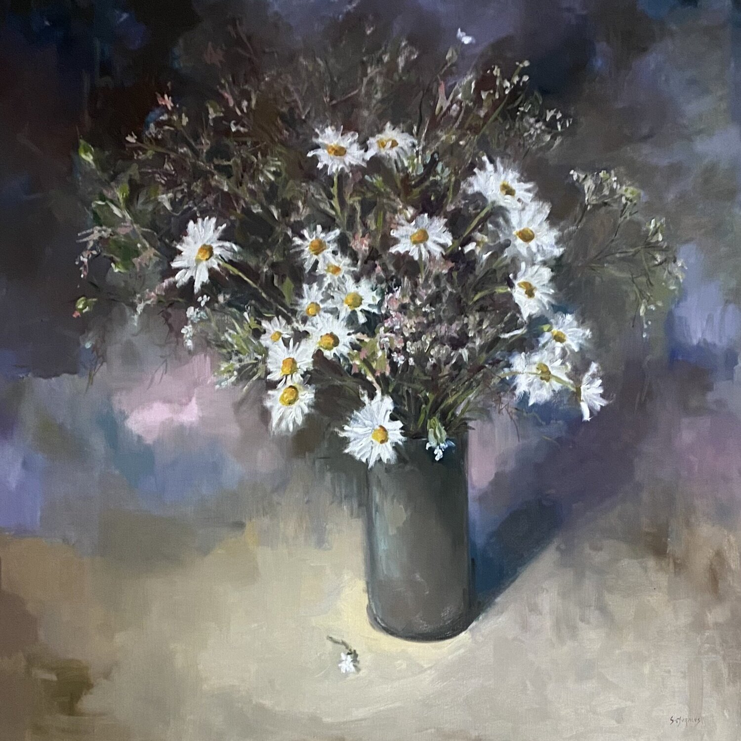 Bouquet Champêtre Géraldine Morales Original painting for sale