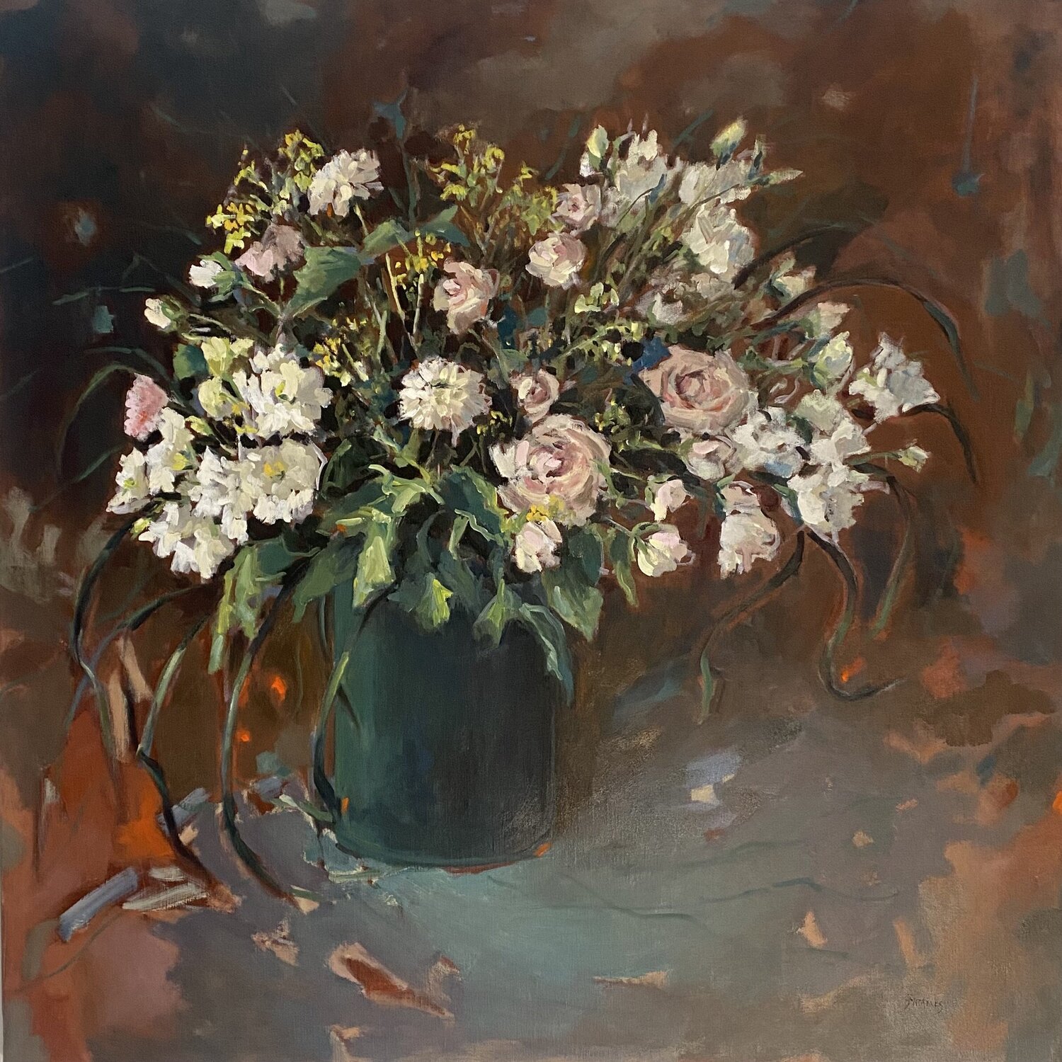 bouquet garden party Géraldine Morales Original painting for sale