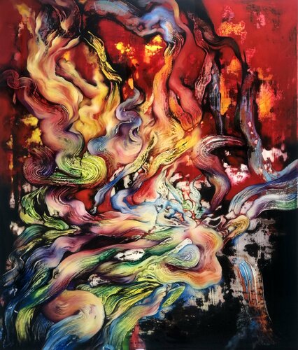 The Flame by Marjan Fahimi, Painting for Sale on Select