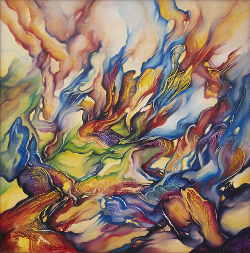 On Fire by Marjan Fahimi, Painting for Sale on Select