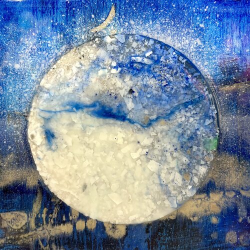 MOON-27 by Marjan Fahimi, Painting for Sale on Select