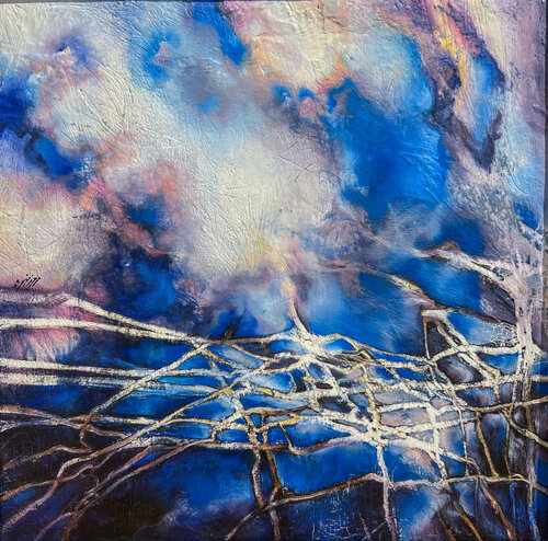 Sky fields by Marjan Fahimi, Painting for Sale on Select