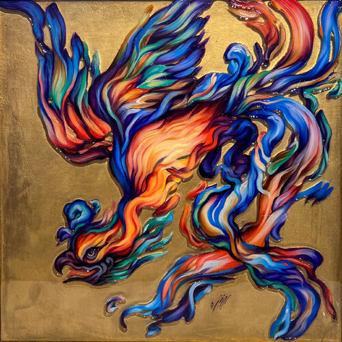Simurg by Marjan Fahimi, Painting for Sale on Select