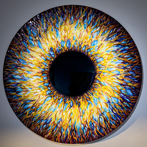 Yellow Iris by Marjan Fahimi, Painting for Sale on Select