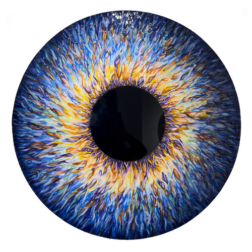 Blue Iris by Marjan Fahimi, Painting for Sale on Select