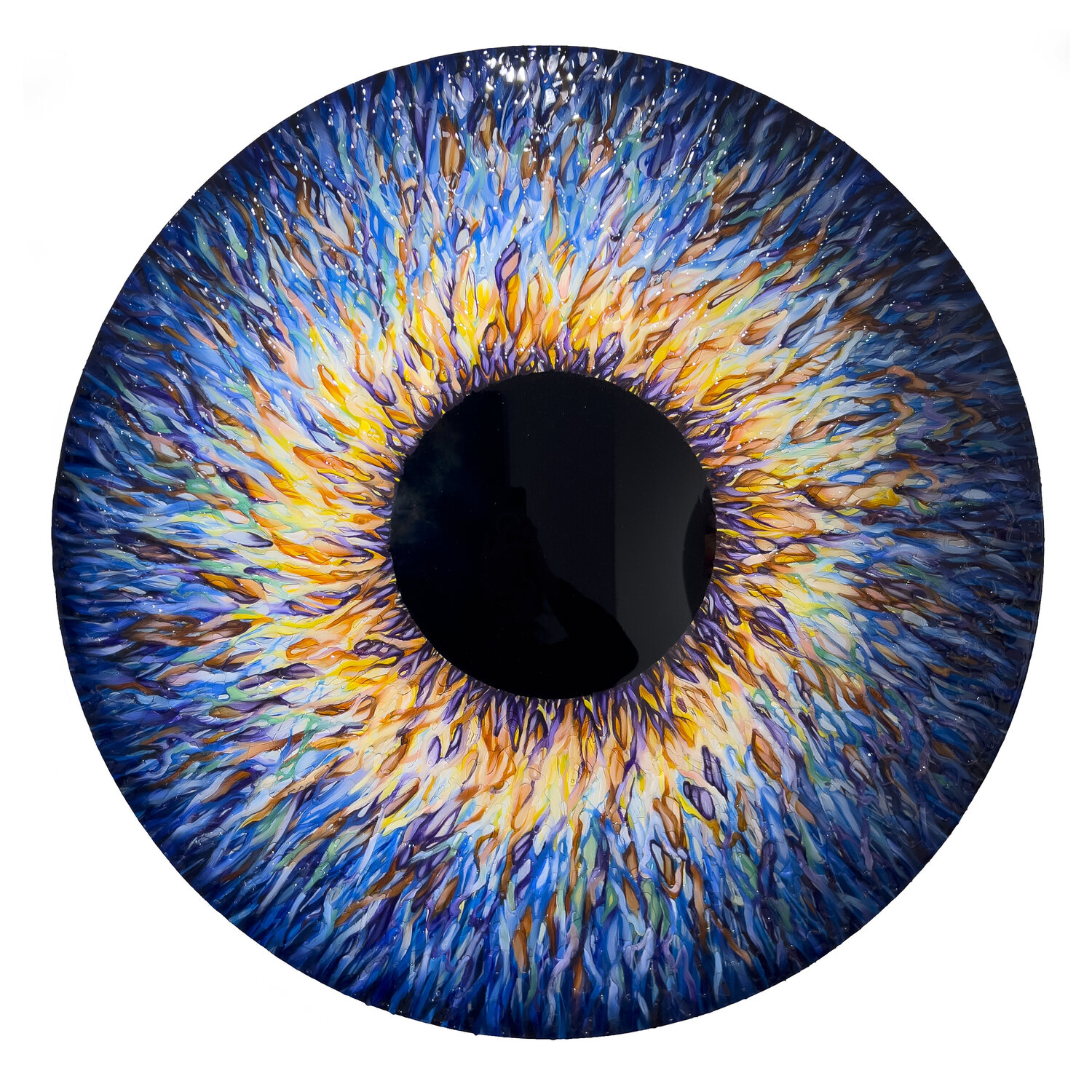 Blue Iris Marjan Fahimi Original painting for sale