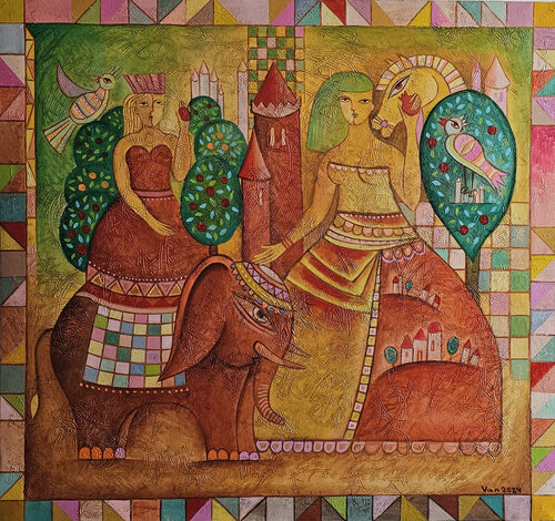 Sisters by Van Hovak, Painting for Sale on Select