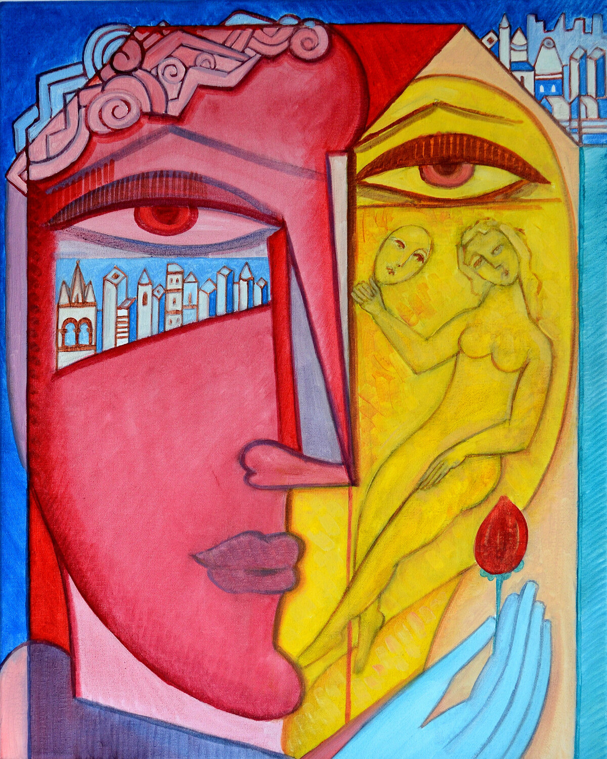 Evening Toilet Van Hovak Original painting for sale