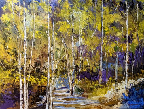 Forêt du grand côteau by Nicole Caron, Painting for Sale on Select