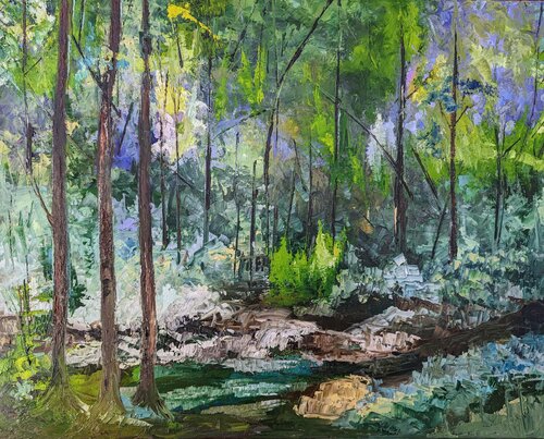 Silence landscape by Nicole Caron, Painting for Sale on Select