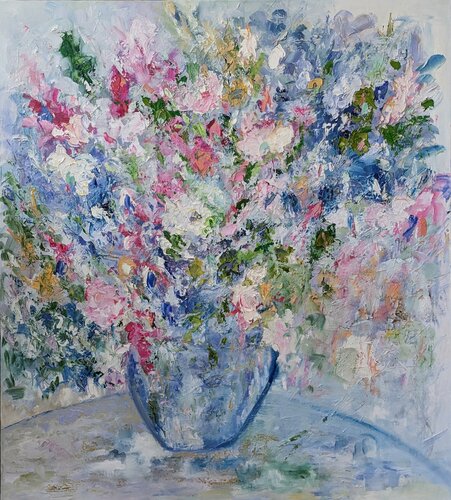 Blue spring hope by Nicole Caron, Painting for Sale on Select