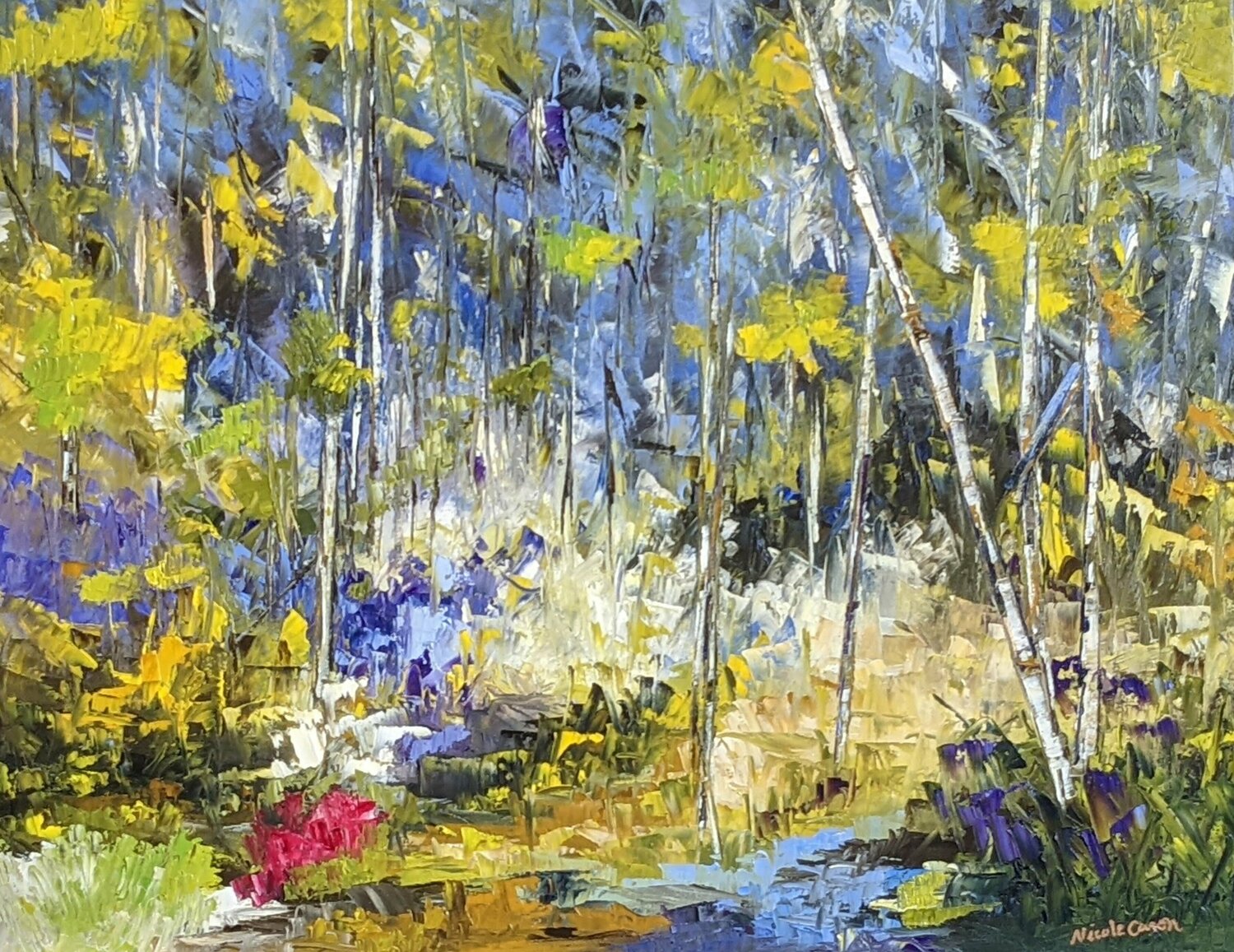 Poétique boréale Nicole Caron Original painting for sale