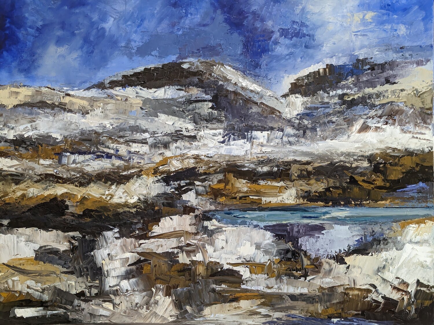 Rivière Athabaska Nicole Caron Original painting for sale