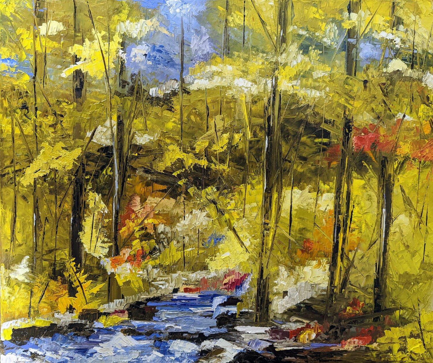 Paysage automnal Nicole Caron Original painting for sale