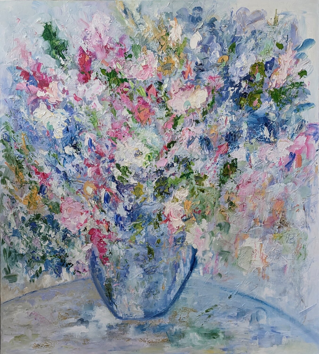 Blue spring hope Nicole Caron Original painting for sale