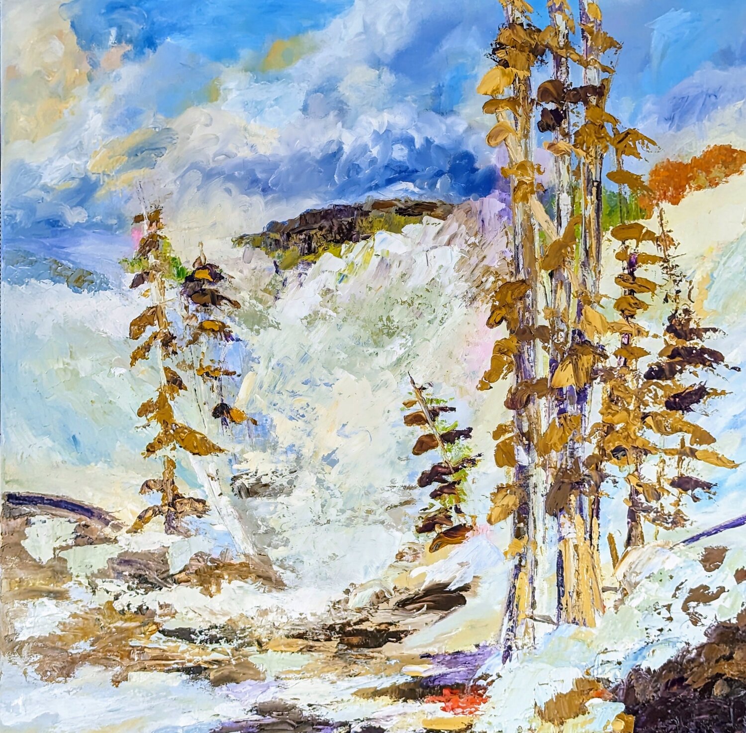 Sortir des sentiers battus Nicole Caron Original painting for sale