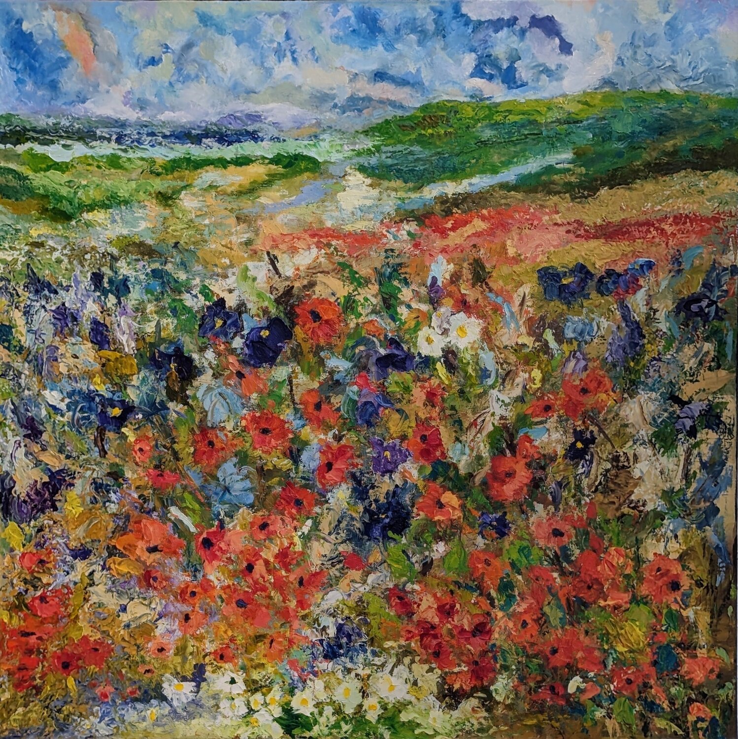 Un aprés-midi en Provence Nicole Caron Original painting for sale
