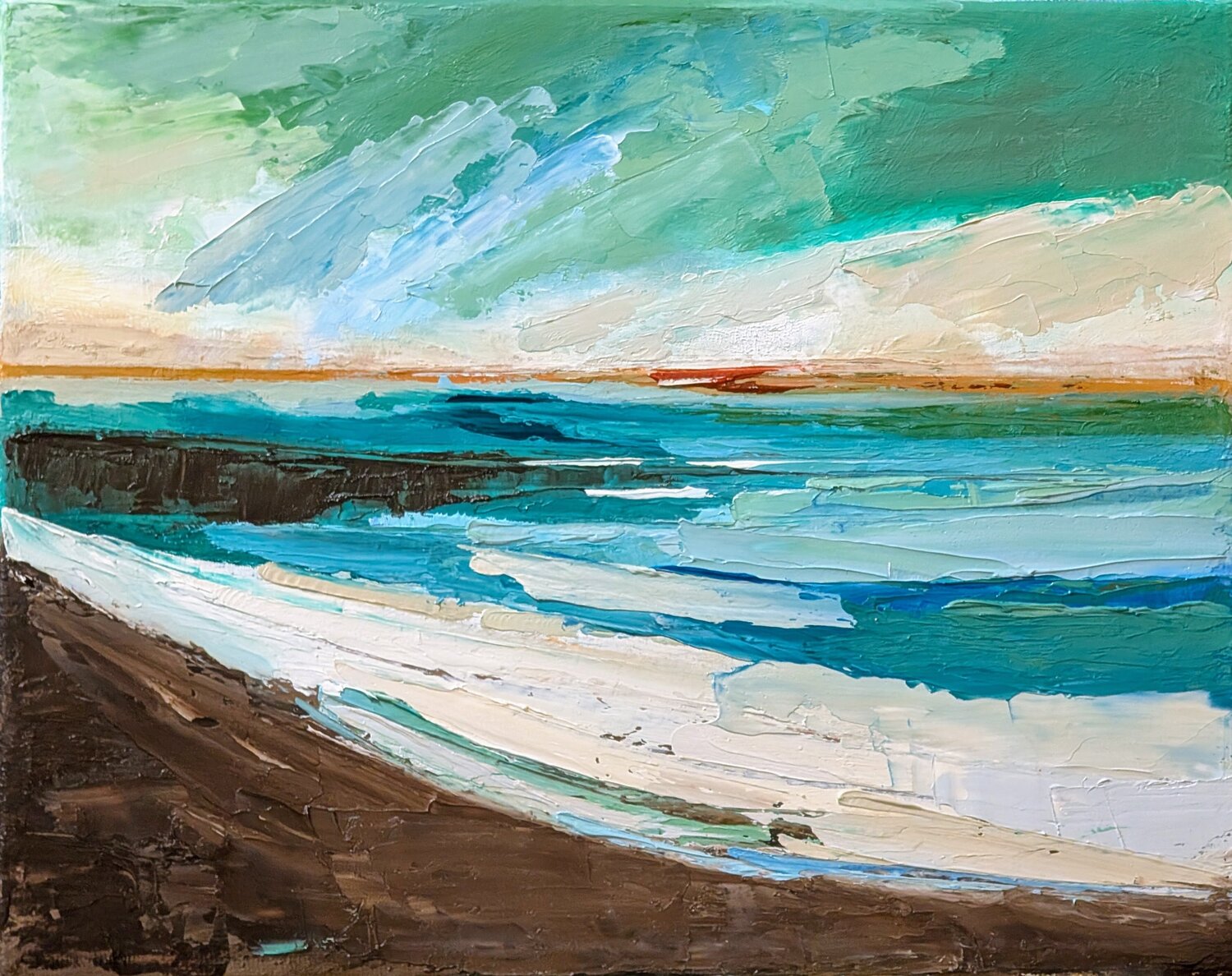 Sands of time Nicole Caron Original painting for sale
