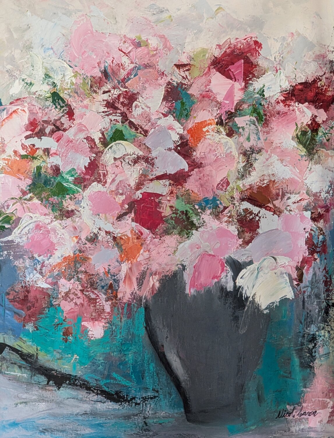 Les flâneuses Nicole Caron Original painting for sale