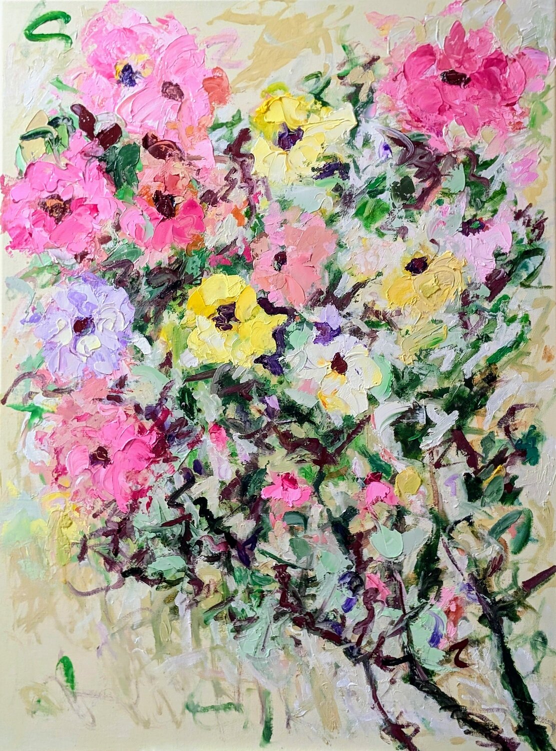 Fragile équilibre Nicole Caron Original painting for sale