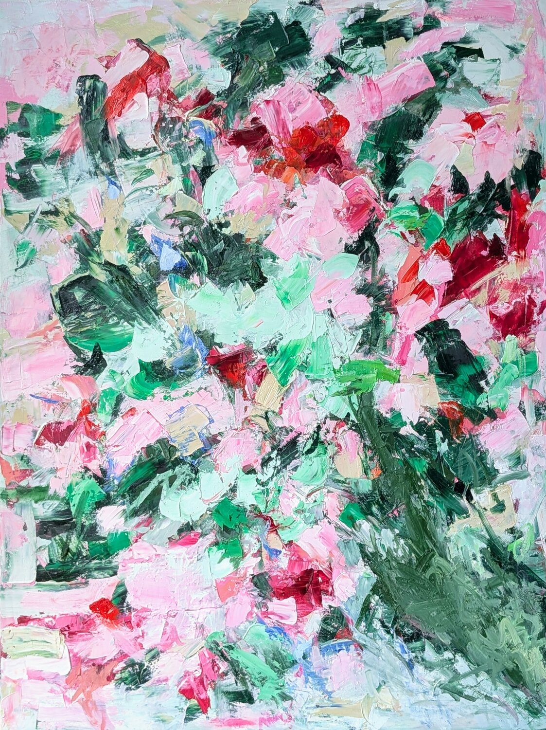 Liberté florale Nicole Caron Original painting for sale