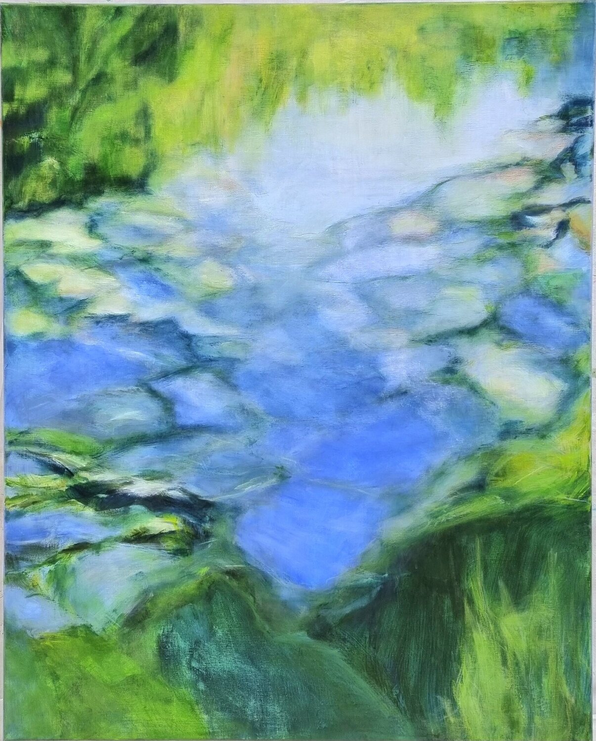 Water Lilies Bea Evers Original painting for sale