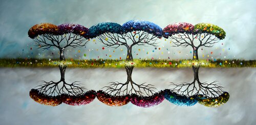 Autumn trees by Gena, Painting for Sale on Select