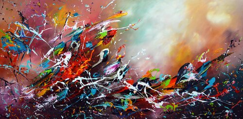 Massing of colors by Gena, Painting for Sale on Select