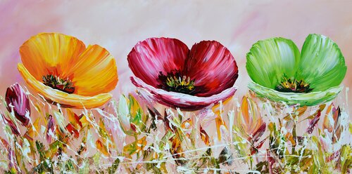 Blooming flowers by Gena, Painting for Sale on Select