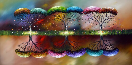 Four seasons by Gena, Painting for Sale on Select