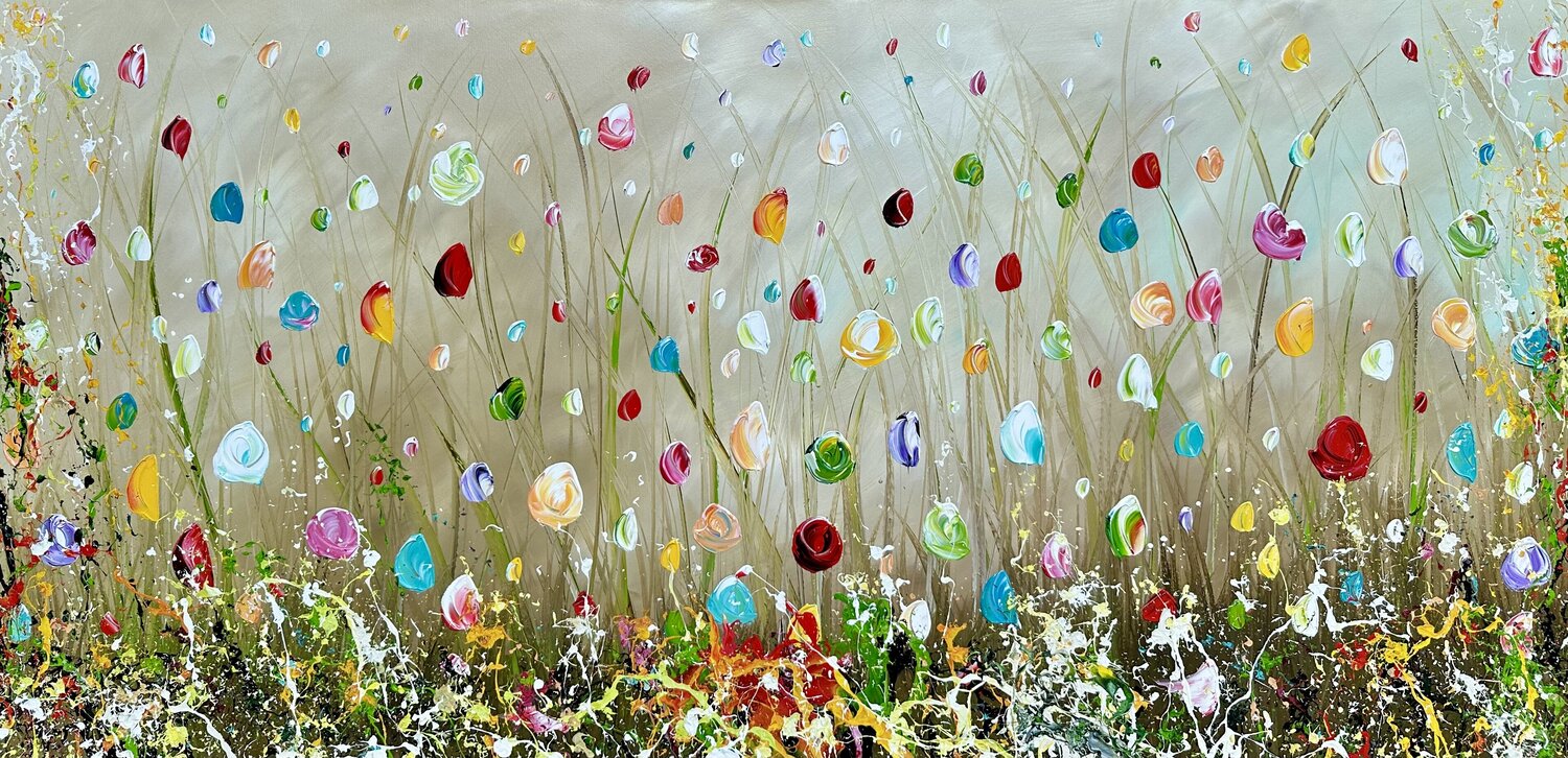 Royal Flowers. Gena Original painting for sale