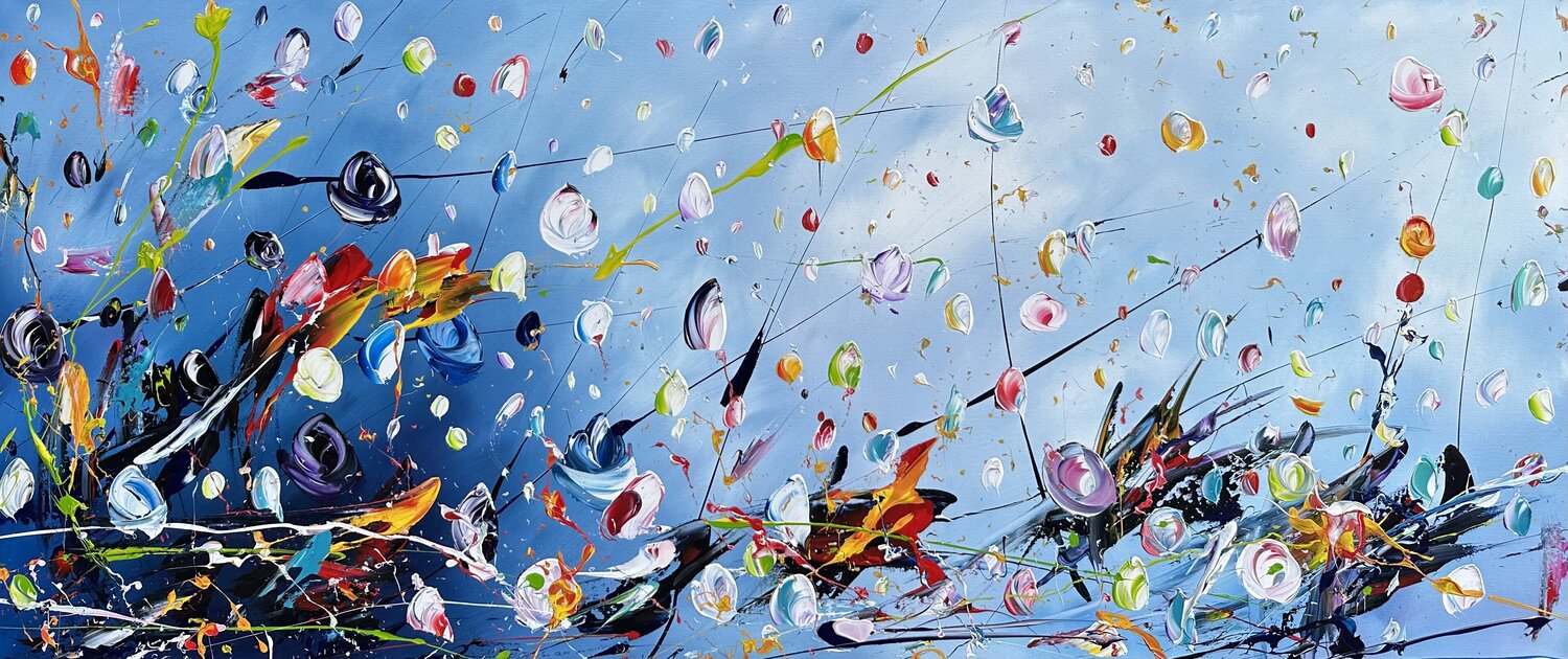 Blue Flowers Gena Original painting for sale