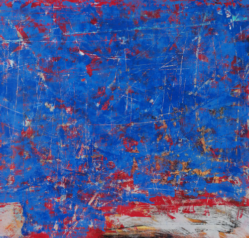 Blue red and life by Maurizio Paccagnella, Painting for Sale on Select
