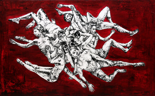 L’ANIMA PENSANTE rossa  / Tanz by Sarah Jil Niklas, Painting for Sale on Select