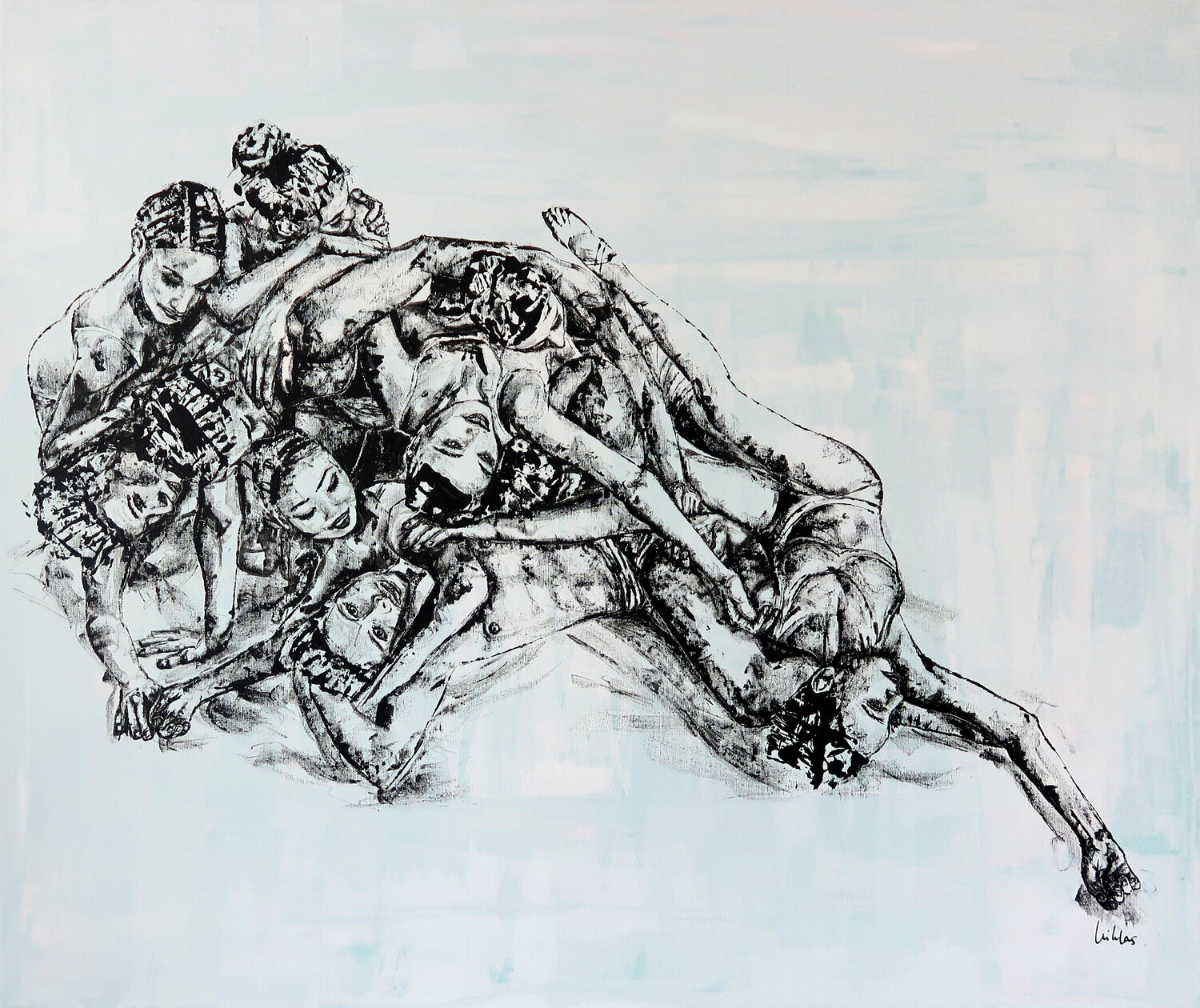 L'ANIMA PENSANTE IV No. 03 Sarah Jil Niklas Original painting for sale