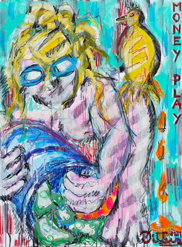Money play by Christian Dittus, Painting for Sale on Select
