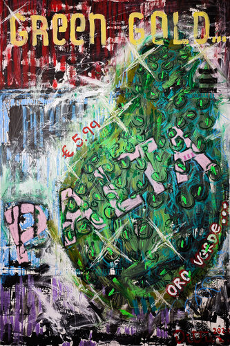 Green gold by Christian Dittus, Painting for Sale on Select