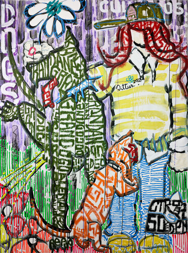 Dirty dogs by Christian Dittus, Painting for Sale on Select
