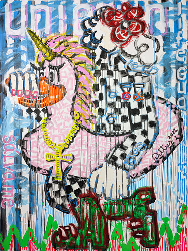Unicorn duck by Christian Dittus, Painting for Sale on Select