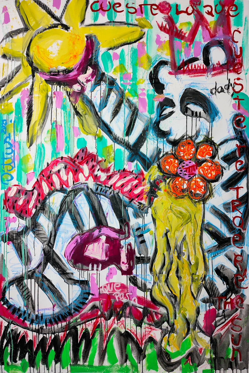 Cueste lo que cueste te traeré The Sun Christian Dittus Original painting for sale