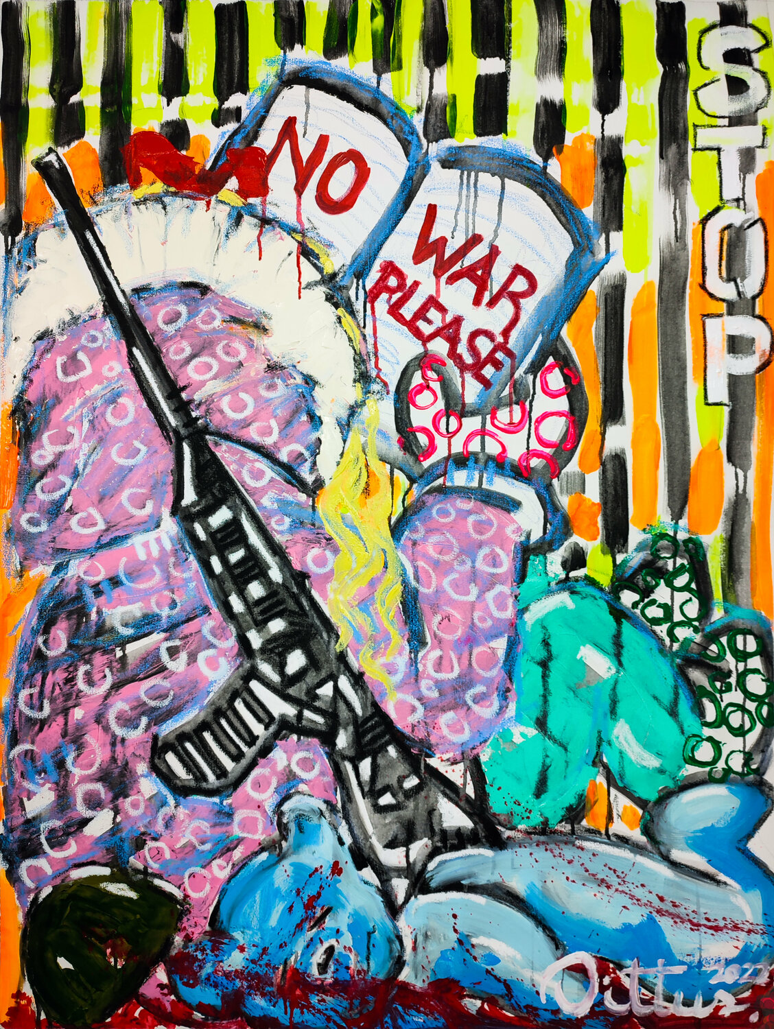 Waiting of the convoy... Christian Dittus Original painting for sale