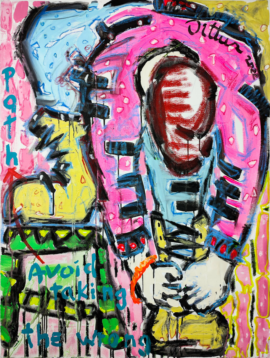 Avoid taking the wrong path Christian Dittus Original painting for sale