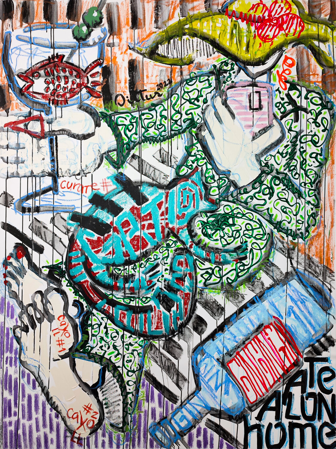 Alone at home (after 40`s) Christian Dittus Original painting for sale