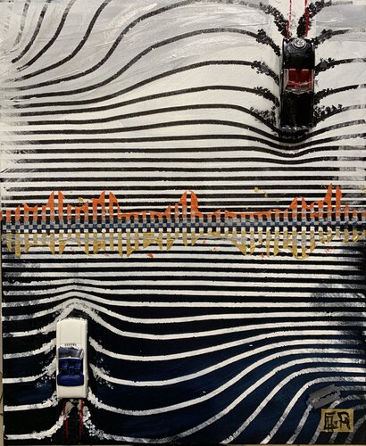 Black and White wave... by Alain Granger (A.G.R.), Painting for Sale on Select