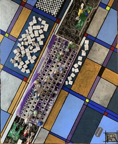 PARIS-ROUBAIS  HIGHT TECH ! by Alain Granger (A.G.R.), Painting for Sale on Select