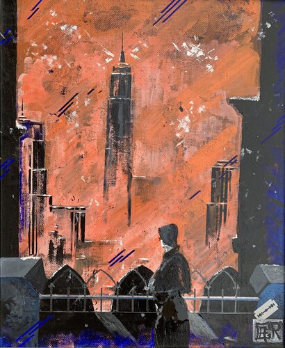 Neige et brouillard, New York 1955 by Alain Granger (A.G.R.), Painting for Sale on Select